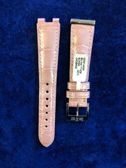 Blu horlogeband leer croco 15mm