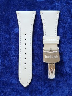 Ice Link horlogeband leer glad 27mm