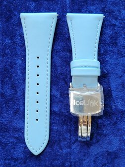 Ice Link horlogeband leer glad 27mm