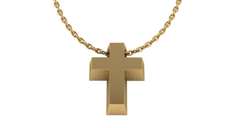 MINIORO Gouden collier kruisje Yi-Cross 